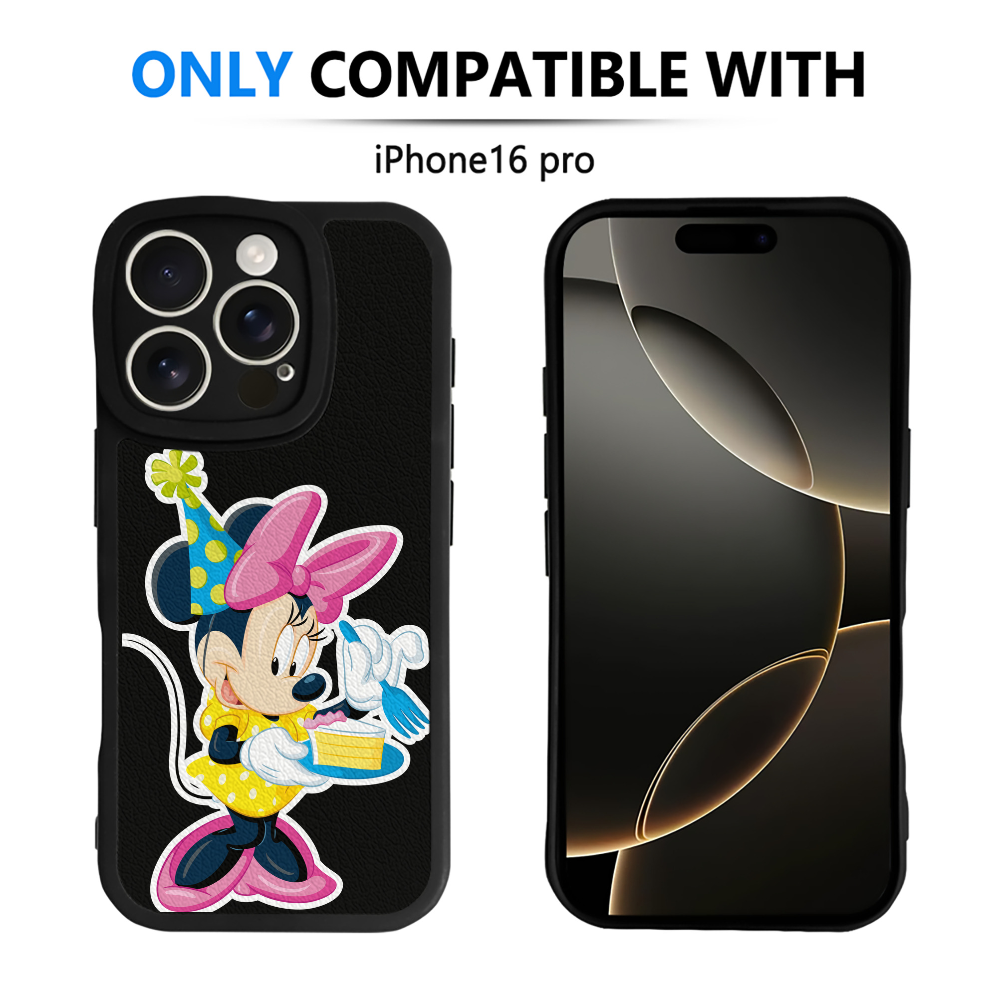 （画像用） ミッキーマウス Mickey Mouse 【iPhone 16シリーズ対応】シリコンスマホケース（レザー調） 材質：シリコン